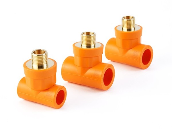 PPR大端面外牙三通（CW617N欧标铜)