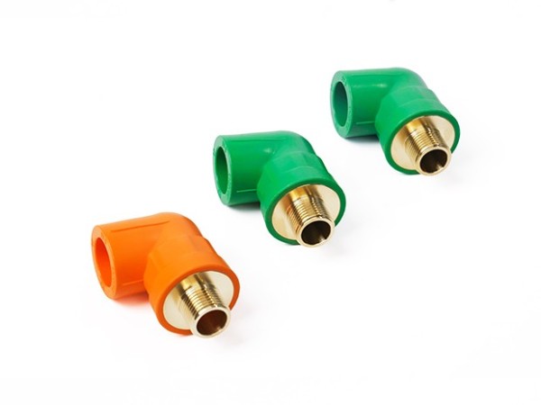 PPR大端面外牙弯头（CW617N欧标铜)