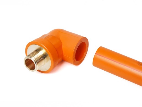 PPR大端面外牙弯头（CW617N欧标铜)